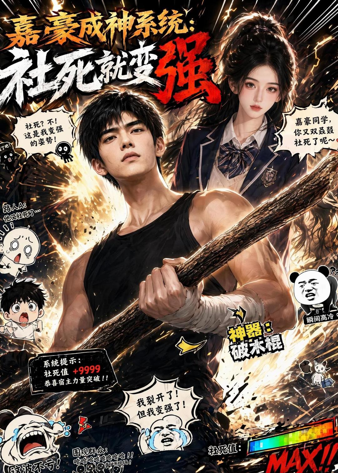 嘉豪成神系统：社死就变强