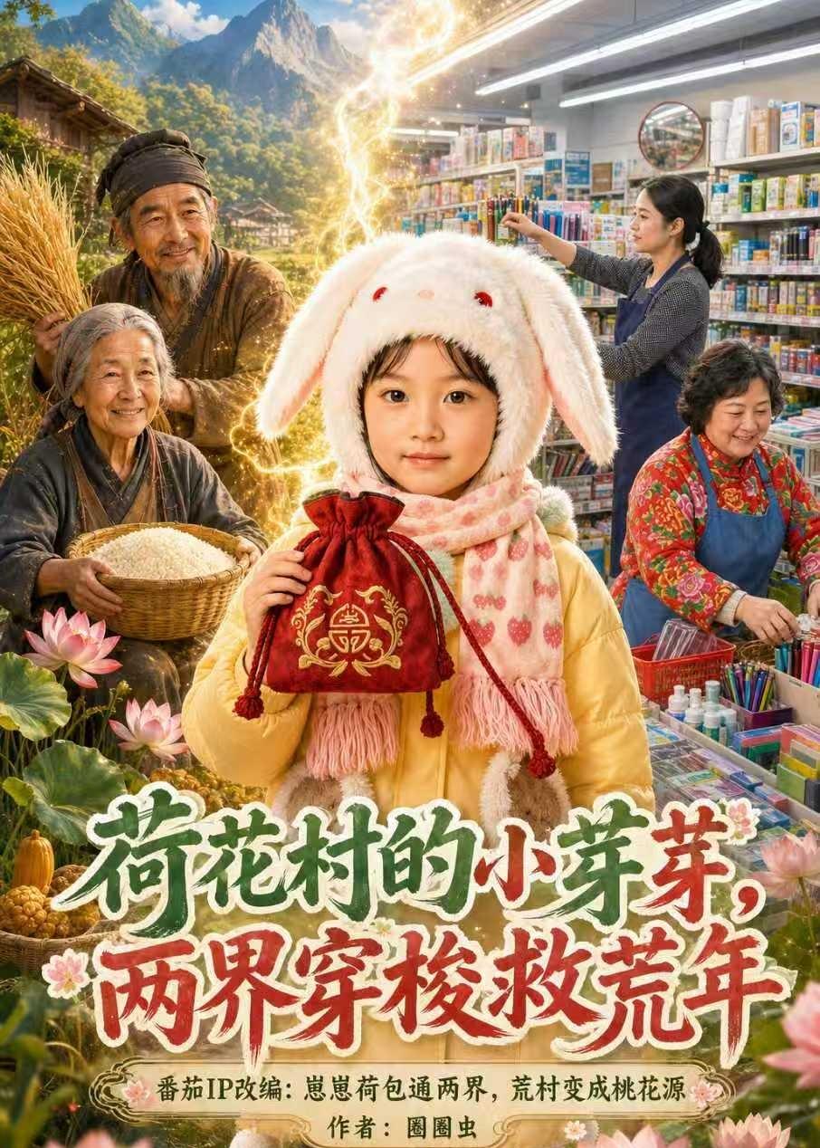 荷花村的小芽芽，两界穿梭救荒年